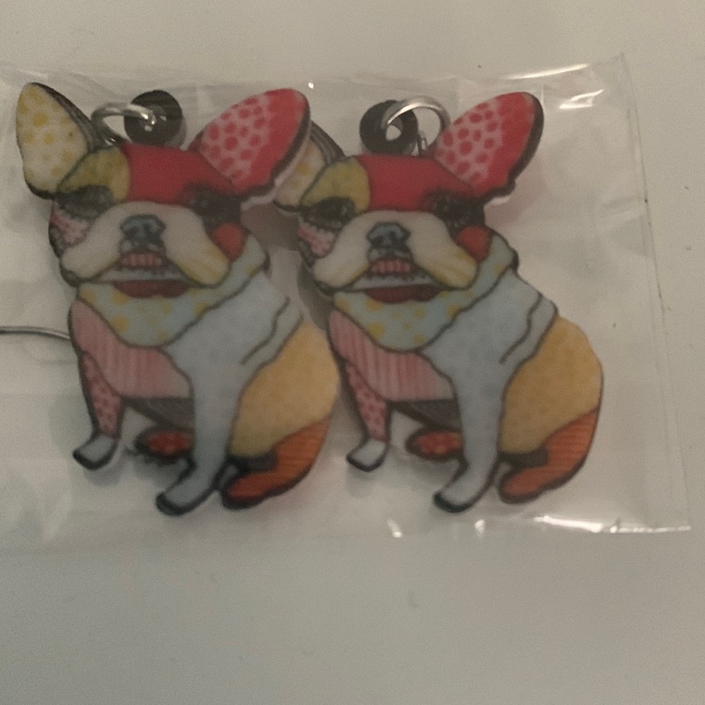 French bull dog earrings